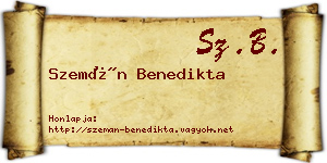Szemán Benedikta névjegykártya